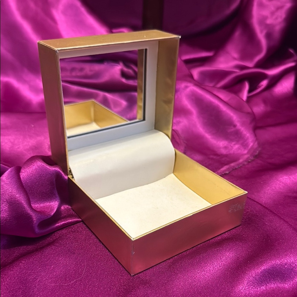 Gold Jewelry Box with Mirror